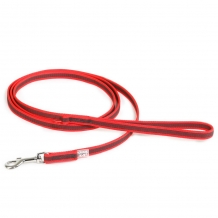 Julius-K9® Anti-Slip nylon/rubber 20mm leiband met handvat RED.