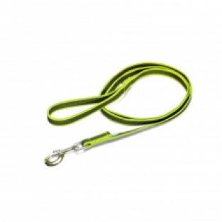 Julius-K9® Anti-Slip nylon/rubber 20mm leiband met handvat NEON.