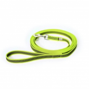 Julius-K9® Anti-Slip nylon/rubber 20mm leiband met handvat NEON.