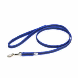 Julius-K9® Anti-Slip nylon/rubber 20mm leiband met handvat BLUE.