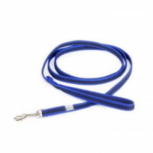 Julius-K9® Anti-Slip nylon/rubber 20mm leiband met handvat BLUE.