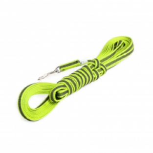 Julius-K9® Anti-Slip nylon/rubber 20mm leiband met handvat NEON.