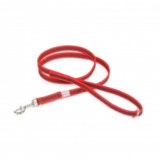 Julius-K9® Anti-Slip nylon/rubber 20mm leiband met handvat RED.