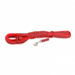 Julius-K9® Anti-Slip nylon/rubber 20mm leiband met handvat RED.